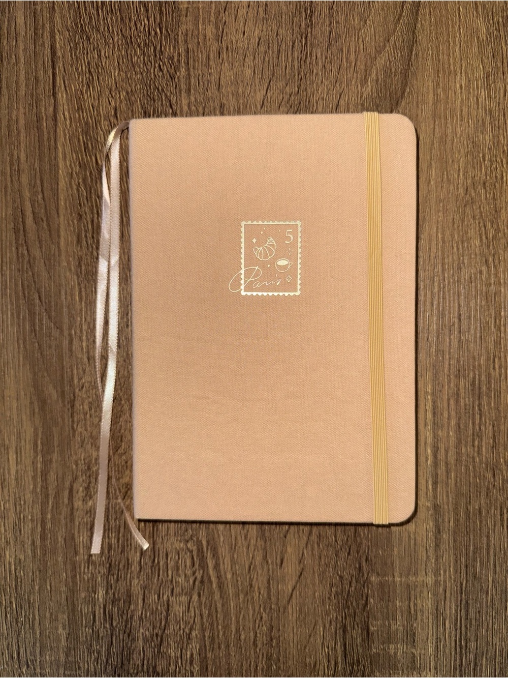 Cafe au Lait Notebook Therapy Elastic Notebook with Ribbon Bookmark